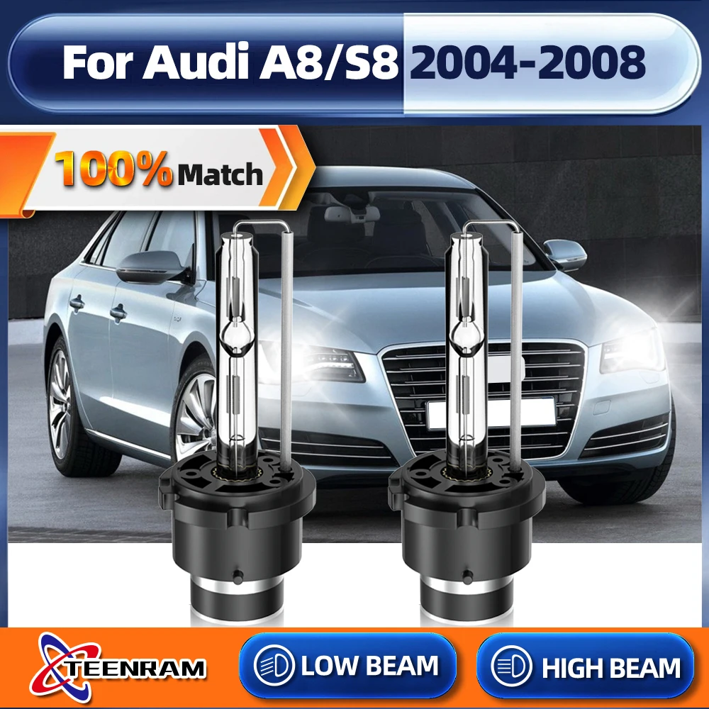 

Super Bright D2S HID Car Headlight Bulb 35W 20000LM Xenon Headlamps 12V 6000K White For Audi A8 S8 2004 2005 2006 2007 2008