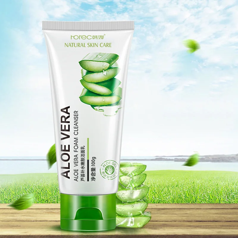 

Aloe Facial Foam Cleanser Gel Deep Pore Cleansing Remove Blackheads Face Wash Skin Care Face Wash Skin Care Accessories