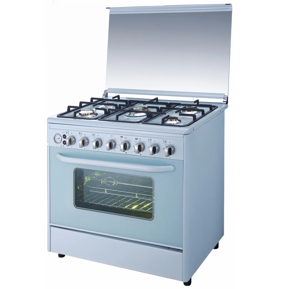 

90x60cm good quality 5 burners gas cooking range oven with grill freestanding gas cooker with oven 5 gas stove hob with oven