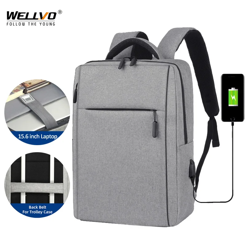 Mochila para Laptop 15.6 Pulgadas Bolso de Mujer Hombre Portátil USB de  Viaje US