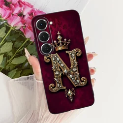 Crown Letters Soft TPU Phone Case - Elegant Protective Cover for Tecno Spark 40 Pro (12N)