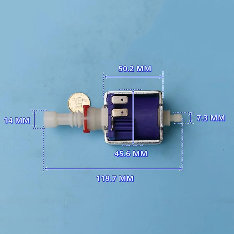 ARS AC 220V-240V 57W Mini Electromagnetic Pump Coffee Machine Water Pump Plunger High Pressure Flow 450 cc/min