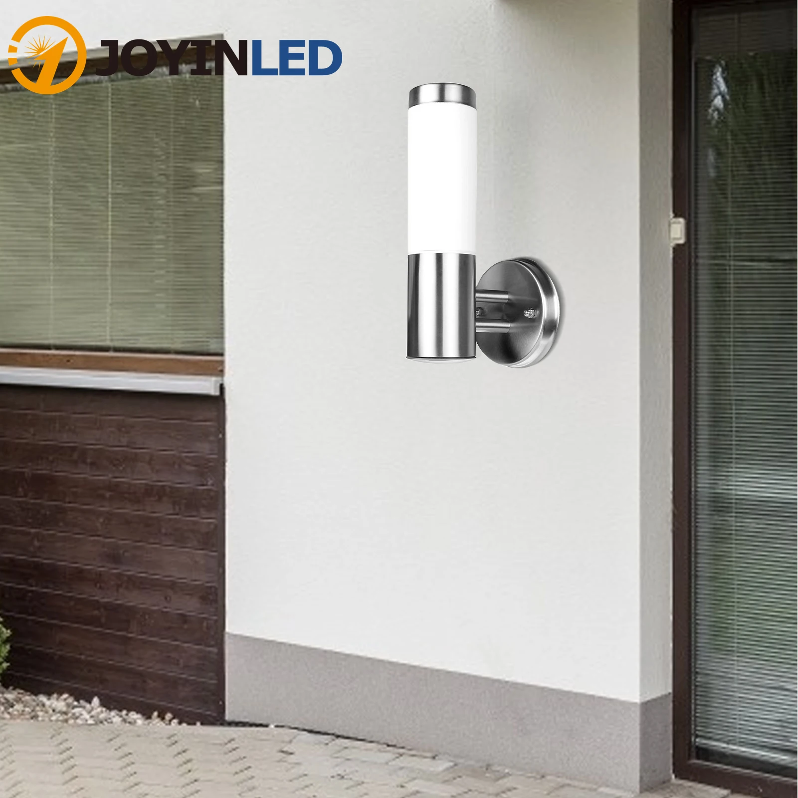 

Modern Outdoor E27 LED Wall Light Porch Light Patio Light with Steel Milky Lampshade Finish for Decoration,Garage wall light