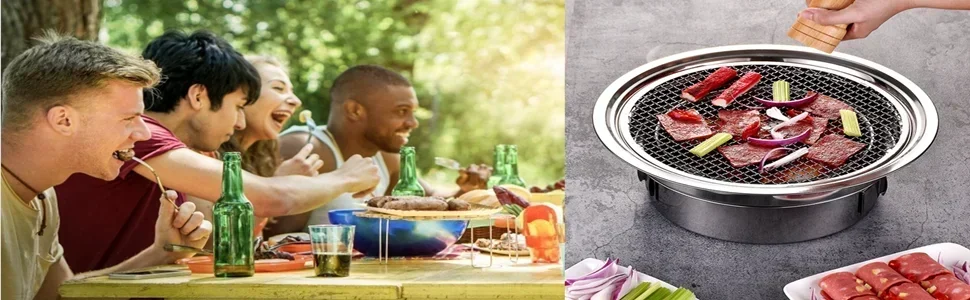 grill barbare coréen portable, gril de patio