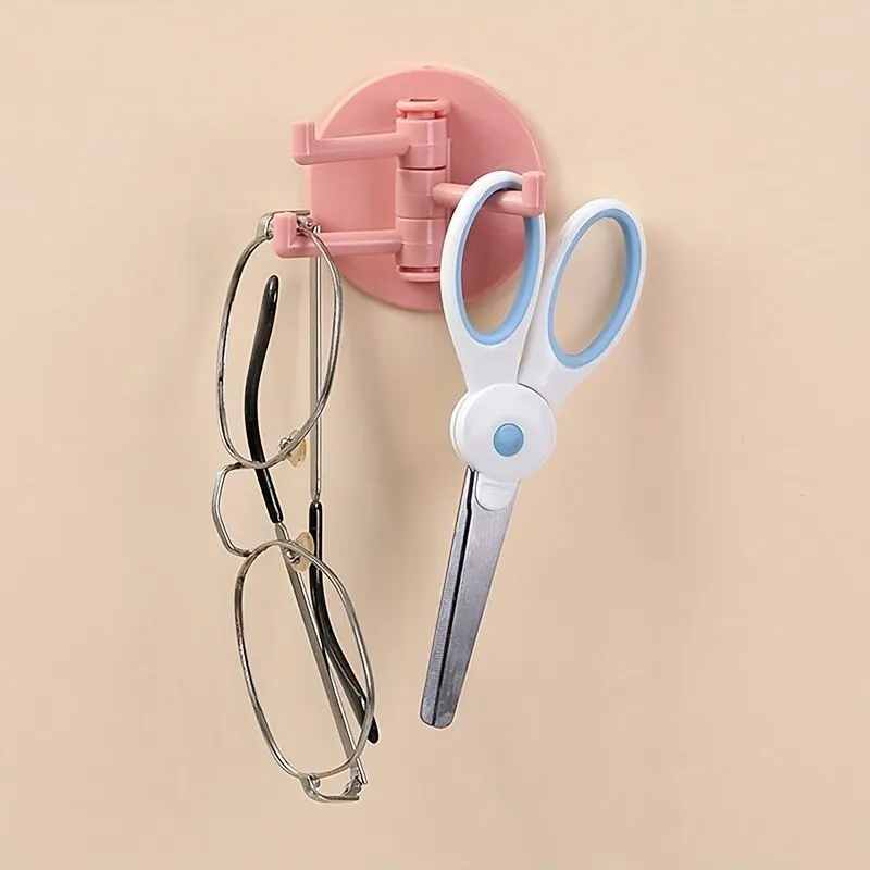 10PC Non-punching Cute Hook Bathroom Bedroom Door Back Coat Hook Kitchen Traceless Sticky Triple Random Delivery self adhesive hooks multifunctional hooks kitchen hook self adhesive wall hooks suction cup hook heavy duty hooks