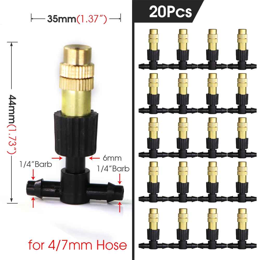 Outdoor Misting System 10Pcs Brass Misting Nozzle Spray Head Patio ...