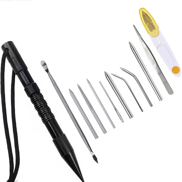 6/12 Piece Umbrella Rope Knitting Needle Set Marlin Nail Paracord Needle  Marlin Spikes With Lacing Needles Fids - AliExpress