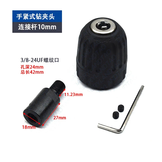 Biella Per Mandrino 3/8-24UNF - Accessorio Trapano, Diametro Interno 10mm, Per Lavori Di Precisione - Foto 7