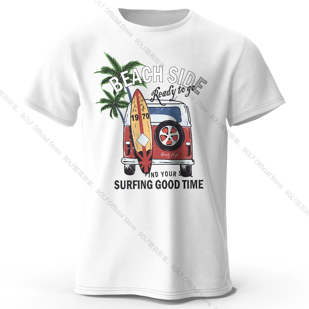 Retro Surf Badge Graphic Unisex Cotton T-Shirt