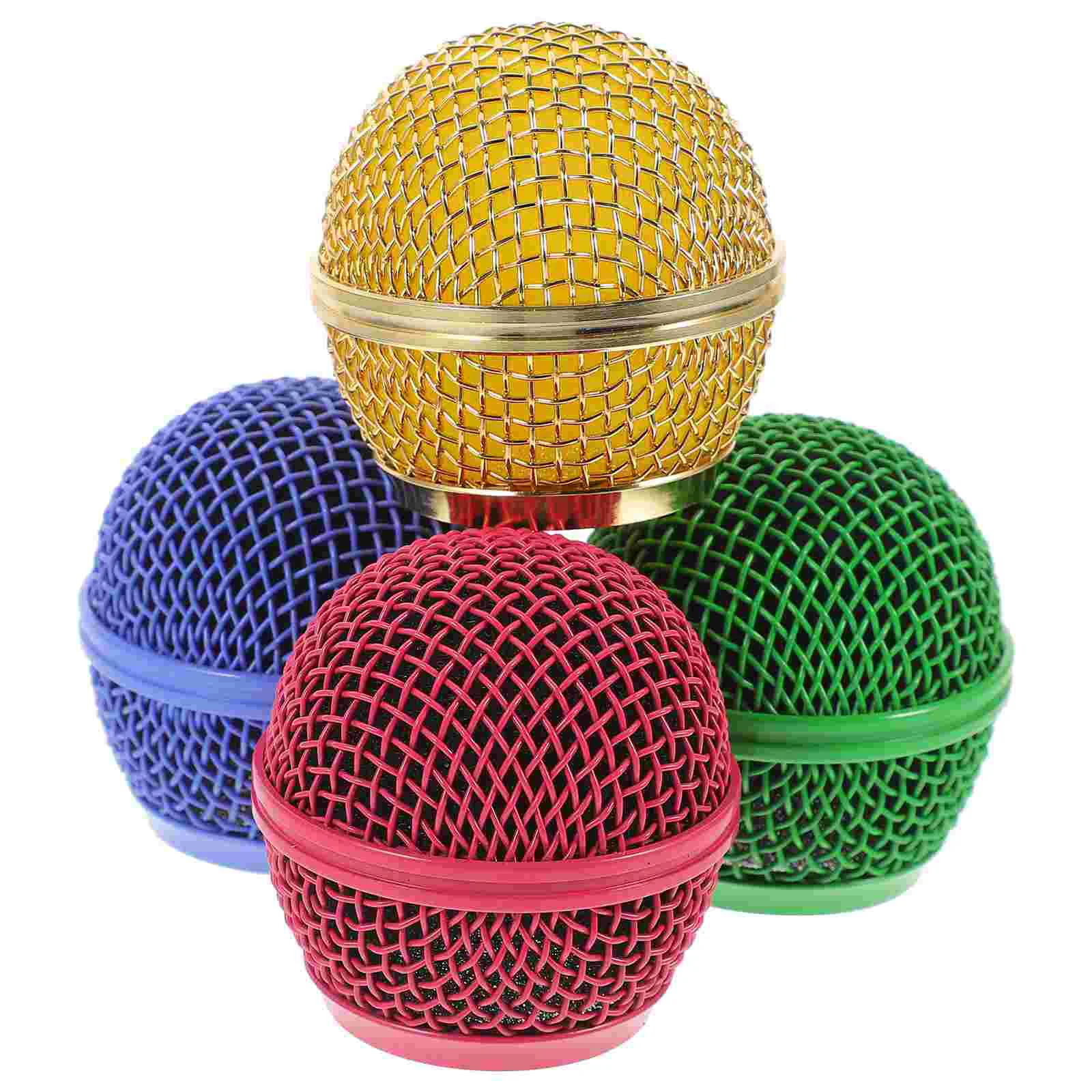 

4pcs Microphone Mesh Grill Replacements Mesh Mic Grill Microphone Accessories