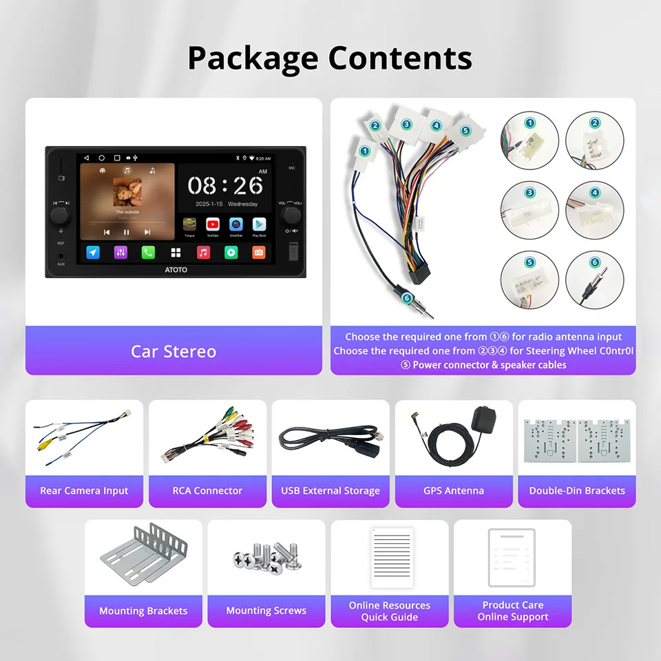 ATOTO 7 inch 2 Din Android Car Screen Radio for Toyota Camry