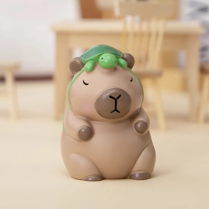 Kapibala Blind Box Cute and Adorable Girl Heart Capybara Figure Car Ornament  Cartoon Doll Birthday Gift