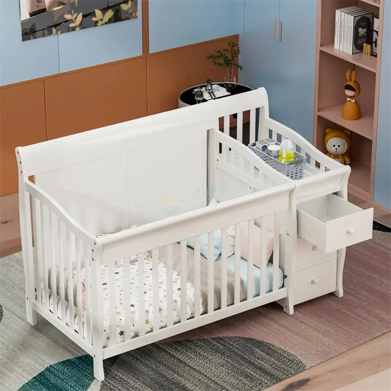 Multi-Functional Solid Wood Convertible Baby Crib 2