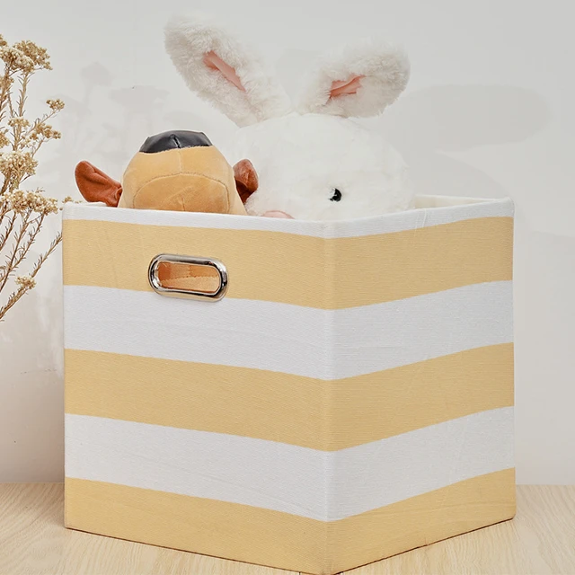 Boîtes de rangement carrées en tissu, paniers en Cube pour vêtements sales, jouets  d'enfants, bacs de rangement à tiroirs - AliExpress