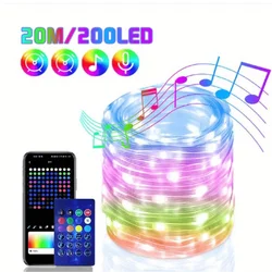 Smart App-Controlled RGB LED Fairy String Lights - Dreamcolor Festive Decor (20m Smart LED String)