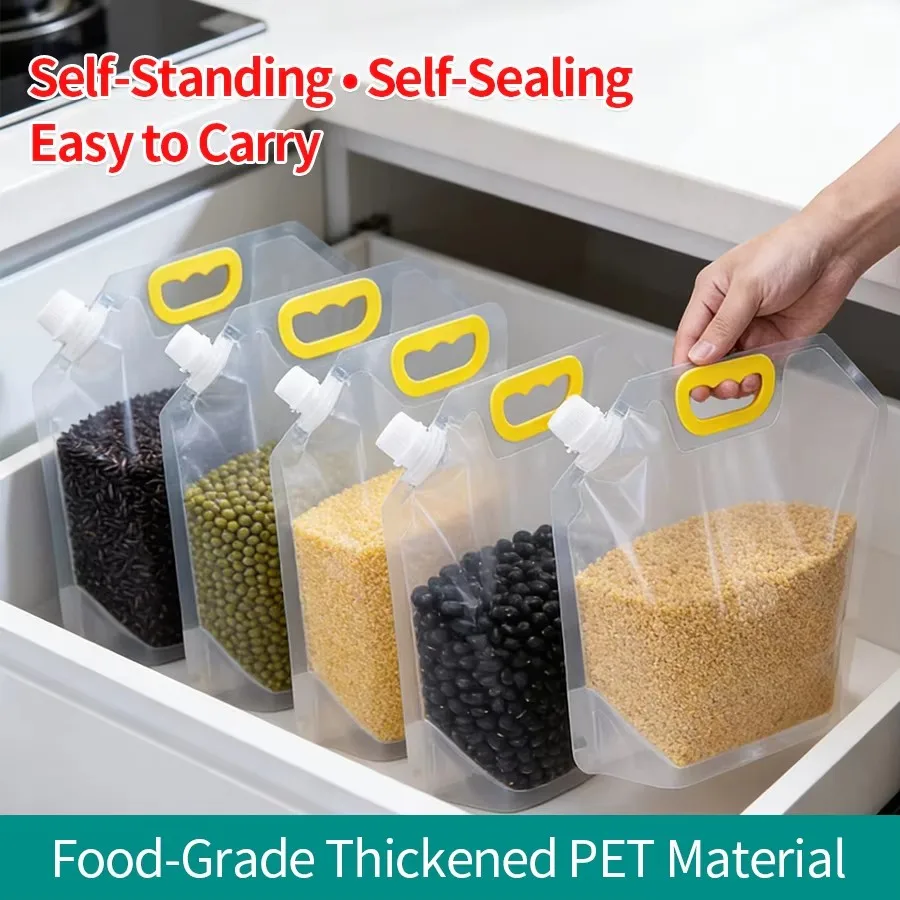Eco-Friendly Leakproof Storage Bags for Liquid and Solid Foods
