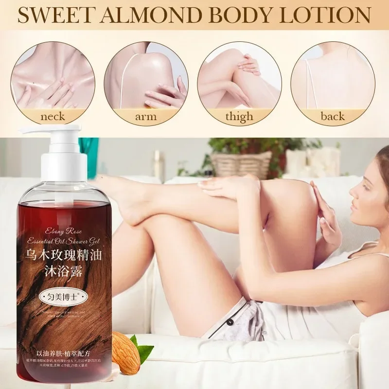 Luxurious Moisturizing and Brightening Body Wash with Oud Rose Essential Oil-400g Shower Gels for Ultimate Hydration