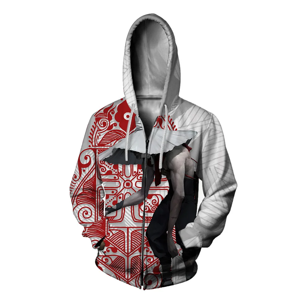 thumbnail image 1 of Sudadera con capucha informal de otoño para hombre, ropa Y2k, sudadera con estampado de calavera y cabeza de oveja, sudadera holgada con capucha y cremallera, ropa para hombre, 1 of 5