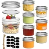 4oz Mini Mason Jars,Regular Mouth Mason Jar with Lids,Small Glass Canning Jar for Spice,Jam,Honey,Jelly,DessertDIY Candles Decor 1