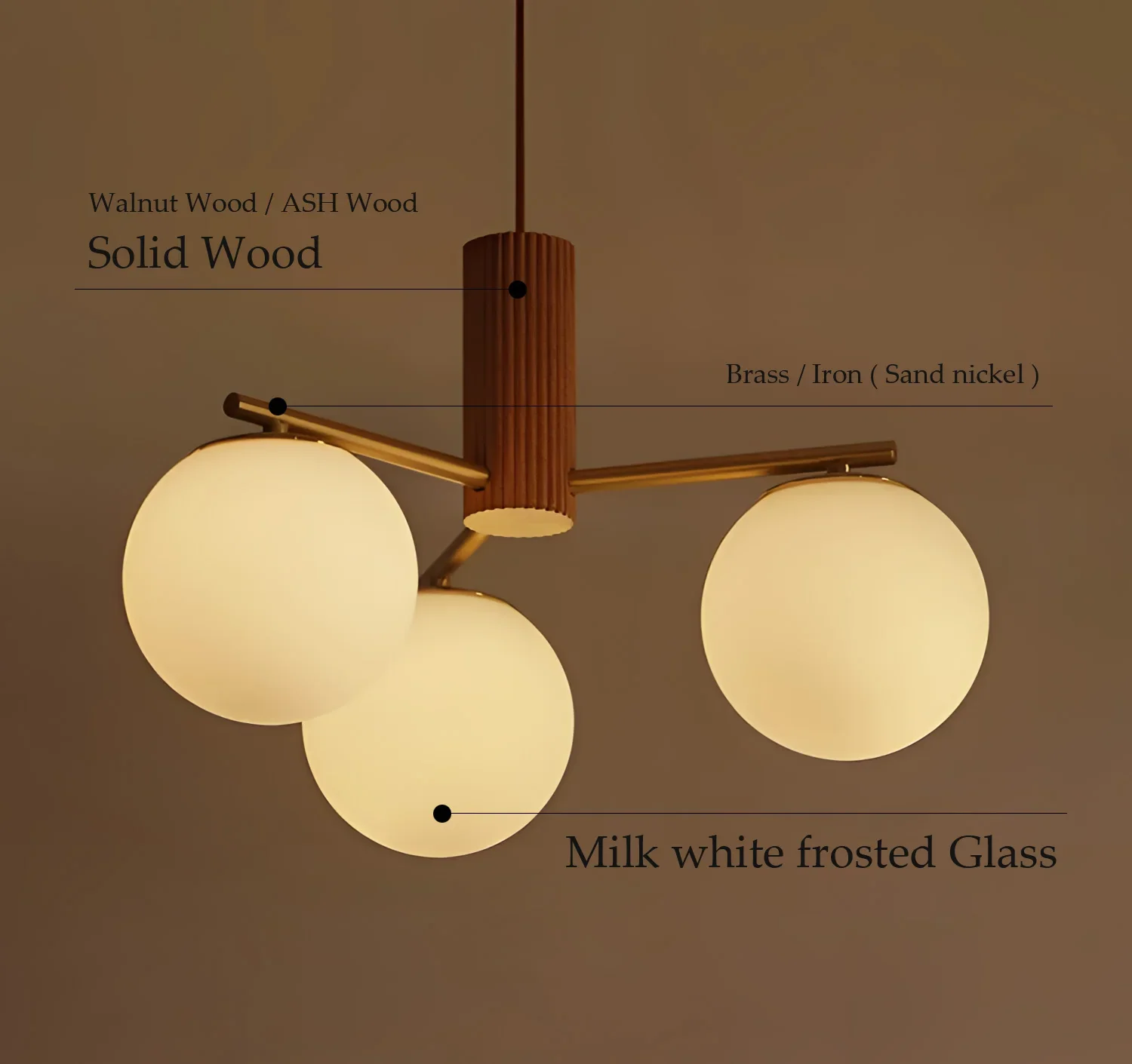 Détail finition cuivre poli