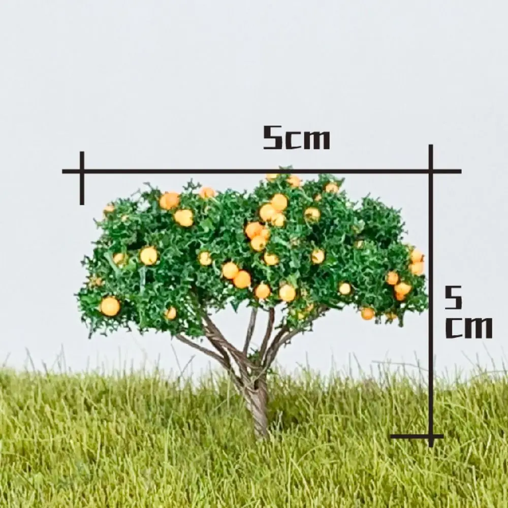 DIY Multi-size Miniature Fruit Trees Sand Table Layout Lifelike Simulation Tree Figurine Train Railroad Accessories Scene Model