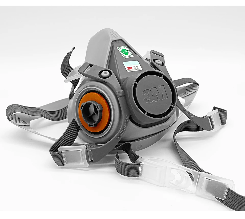 3M 6200 Gas Mask for Spray Paint Decoration Chemical Dust Mask Body Protect Toxic Steam Filter Respirator Reusable Half Mask