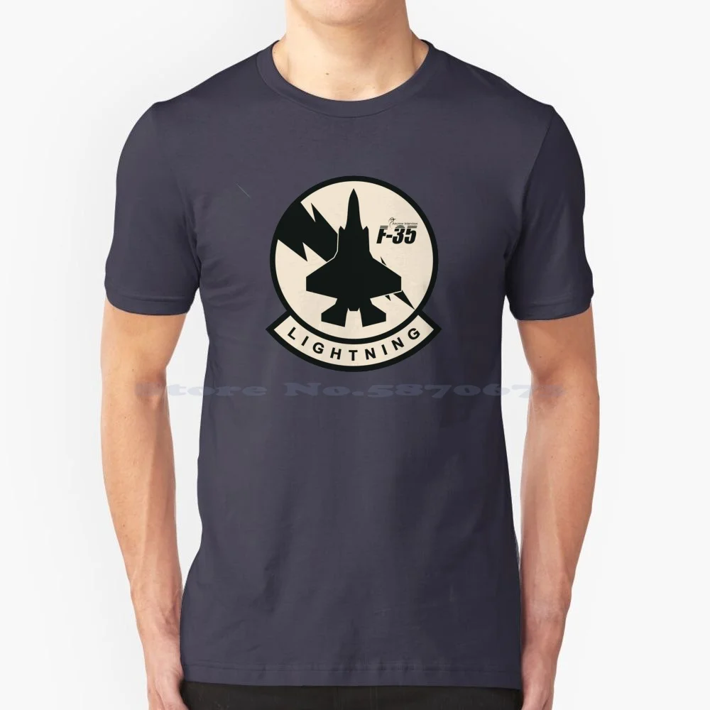 F-35 Lightning Ii Patch T Shirt 100% Cotone Tee F35 Lightning Ii F35 Lightning 2 F 35 Lightning 2 F 35 Panther Stealth