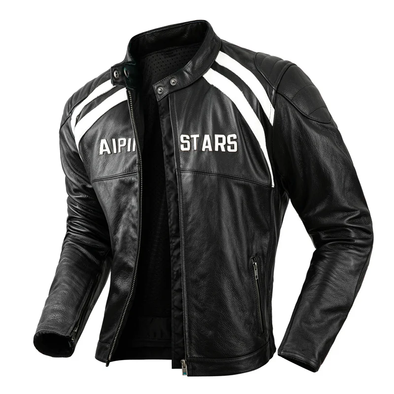 오토바이 재킷 남성용 가죽 재킷 오프로드 오토바이 안티 폴 재킷 봄과 가을 방풍 라이딩 가죽 재킷