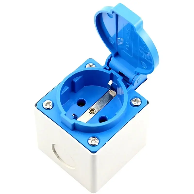 SHP Doppia presa bianca con interruttore da 13 A e doppia scatola per montaggio su superficie da 25 mm, set di 2 prese elettriche (1