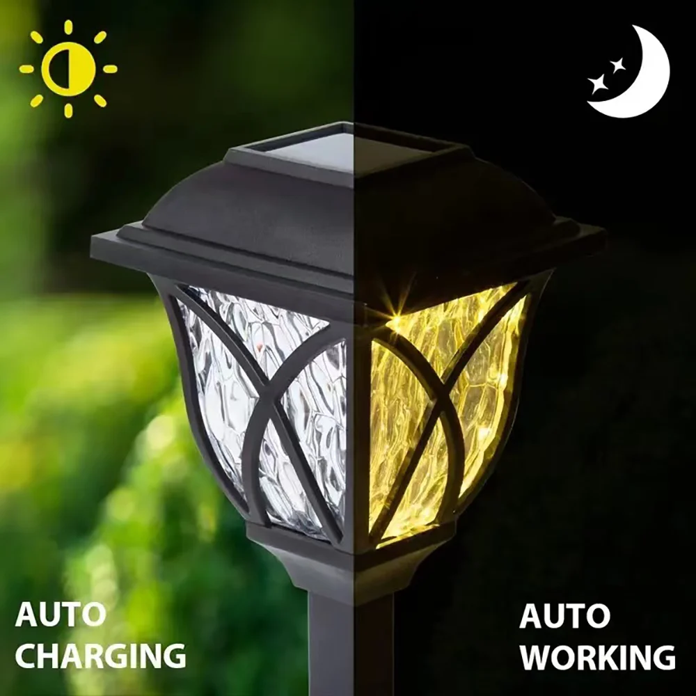 Solar LED Lights 2pcs Outdoor Waterproof Garden Pathway Lamps Warm Light for Villa Courtyard Landscape Decoration Miflame solar ground lights,garden lighting,lawn lamp,solar lights,solar led lights