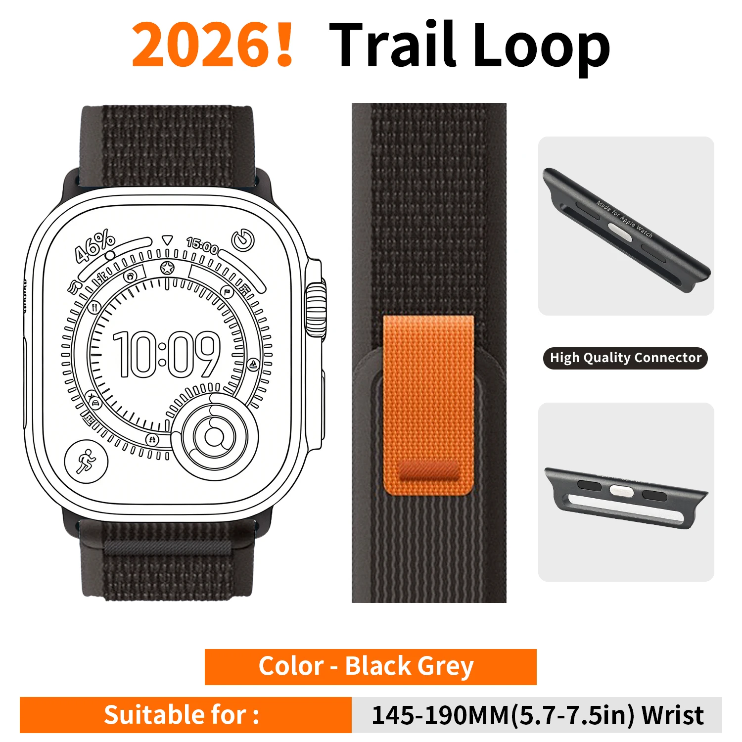 ตัวเลือกสินค้า สายนาฬิกาไนลอนคุณภาพสูง สำหรับ Apple Watch ทุกรุ่น