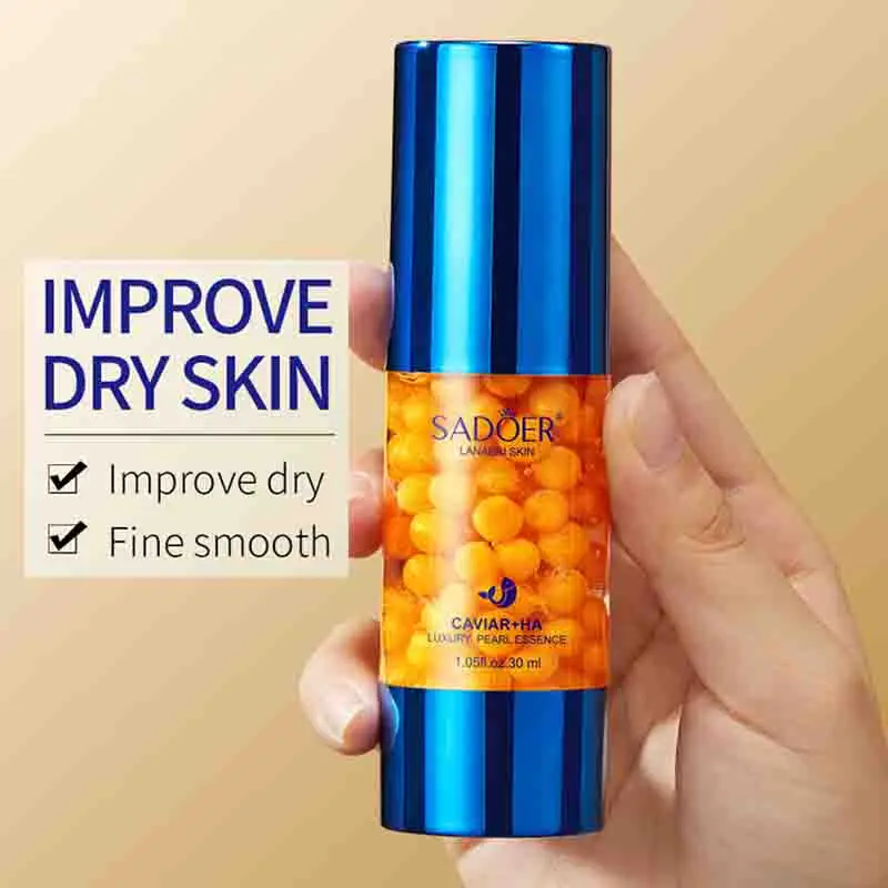 SADOER Caviar Hyaluronic Acid Face Essence Moisturizing Nourishing Firming Facial Serum Lotion Beauty Face Skin Care Products 2