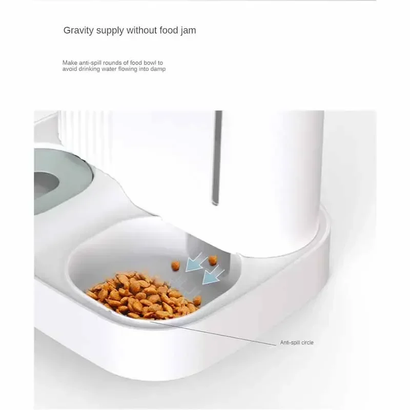 

Food Dispenser Automatic Wet Bottle Capacity Separation Large Cat Pet Bowl Supplies Feeder Water Dog Dry
