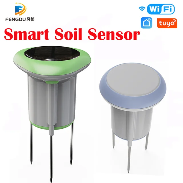 Tuya Smart Soil Sensor Solar Powered Planting Temperature and Humidity Meter IP66 Wireless Soil Tester Turf Gardening