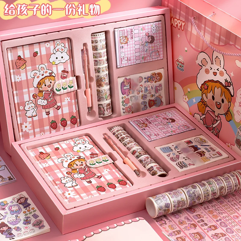 

Журнал, набор книг, Подарочная коробка, изысканный журнал с милыми сердечками для девочек, блокнот для дневника, простой блокнот