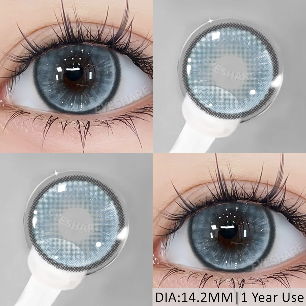Vibrant Blue Yearly Contact Lenses – Natural Look