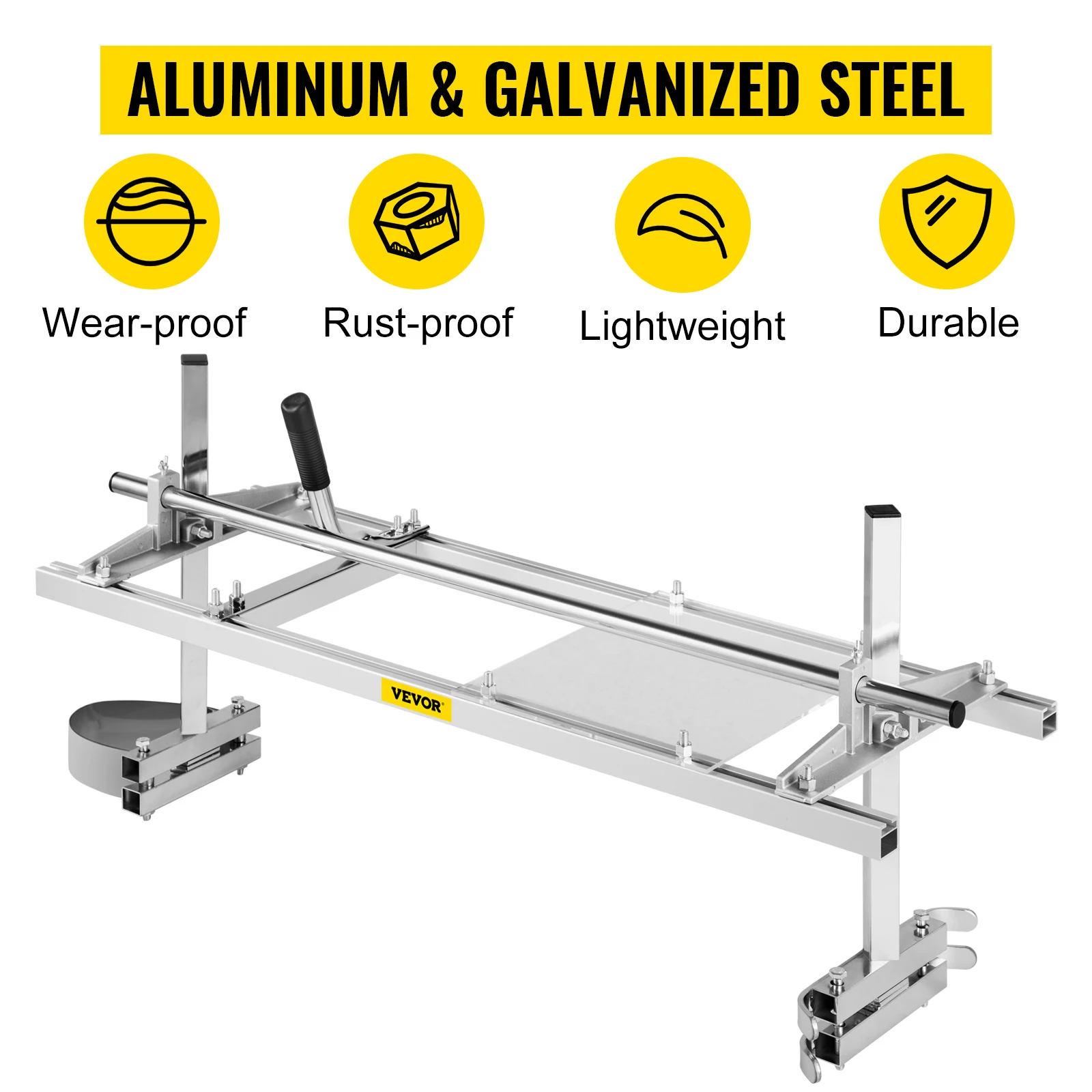 VEVOR Chainsaw Mill Planking Milling 24 36 48 Inch Guide Bar Wood Lumber Cutting Portable Sawmill Aluminum Steel Chain Saw Mill 5
