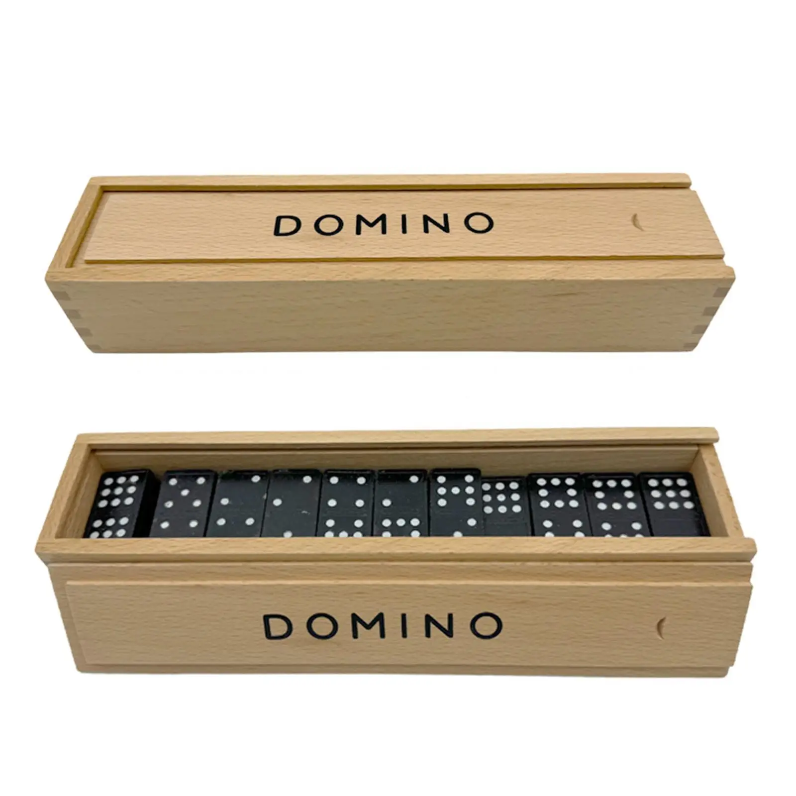 Double Nine Domino Set Fun and Engaging Table Game Family Games Classic Board Game with Wood Case for Leisure Traveling Gifts