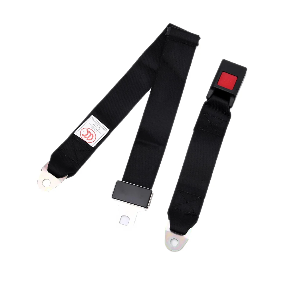 Adjustable Seat Belt Car Truck Two-Point Seat Belt Durable Buckle for Car Vehicle Truck Black