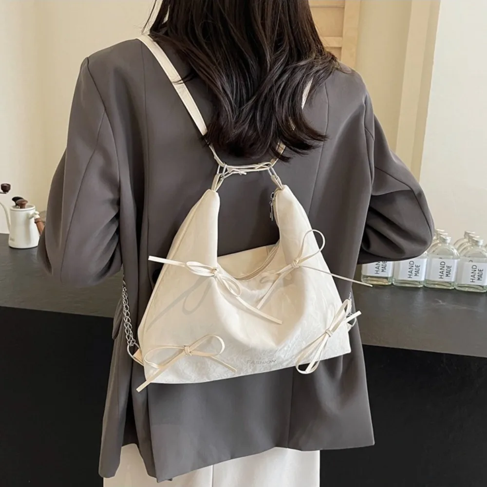 

Large Capacity Shoulder Bag 2024 Trendy Casual Totes Bag Retro PU Leather Commuting Bag Party