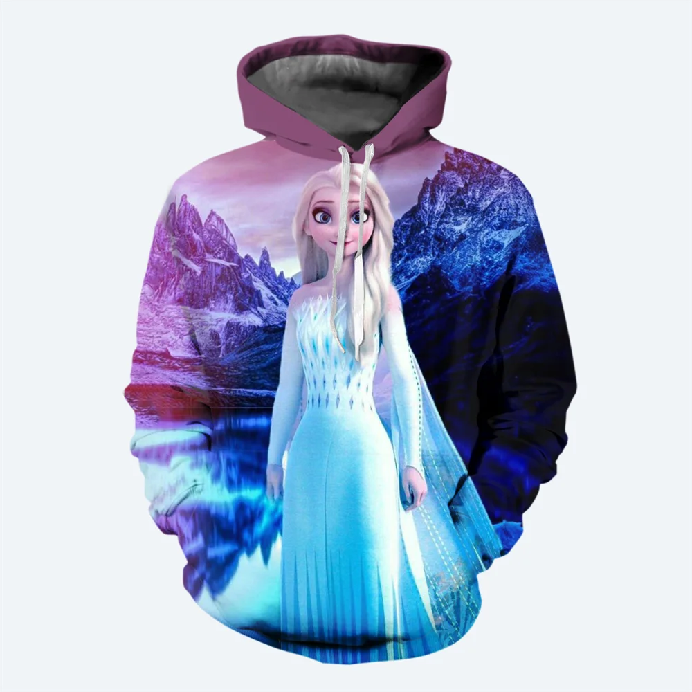 thumbnail image 1 of Sudadera con capucha de estilo nuevo de Anime Frozen Girl con estampado 3D de Elsa, suéter clásico de estilo casual, sudadera con capucha de moda urbana para niños, 1 of 5