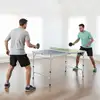 Portable Ping Pong Table Foldable Table Tennis Table with Aluminum Frame-Green