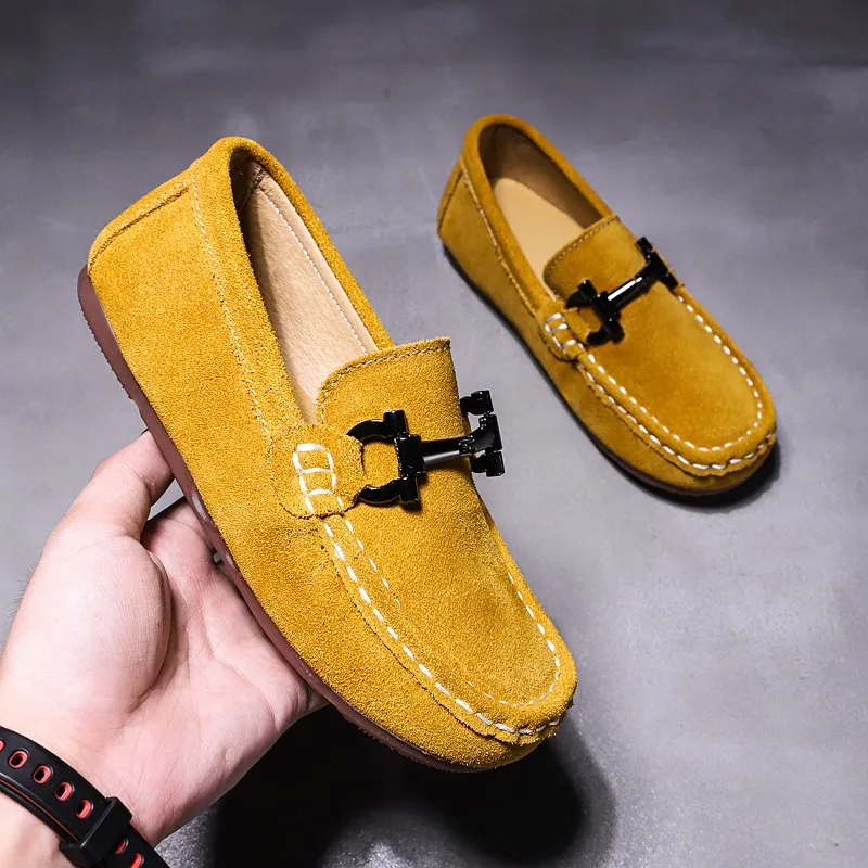 Fashion Kids Shoes Slip-on Loafers Boys Sneakers Soft Bottom Breathable Children Moccasin Shoes Baby Toddler Flat
