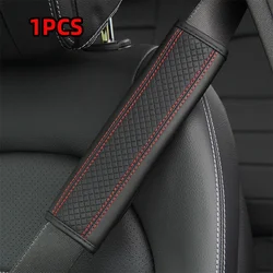 Premium PU Leather Seat Belt Shoulder Cover - Breathable and Protective Auto Interior Accessory (BK - rd)