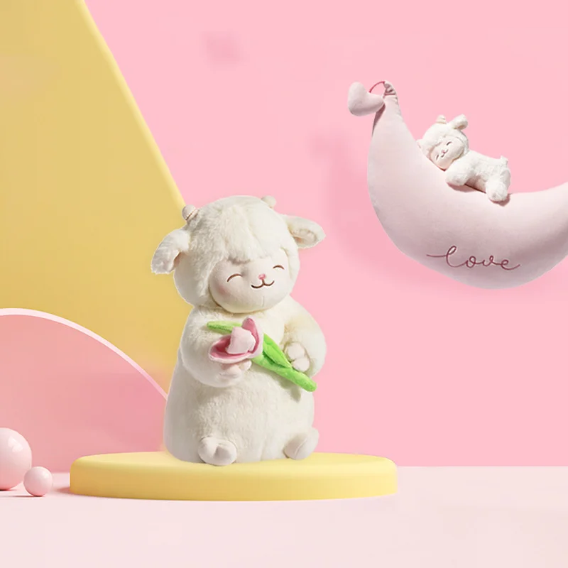 

Овечья серия Baa плюшевые цветки вишни теплая белая кукла мягкая овечья подставка Милая Подушка настольные украшения Диван Подушка детская игрушка