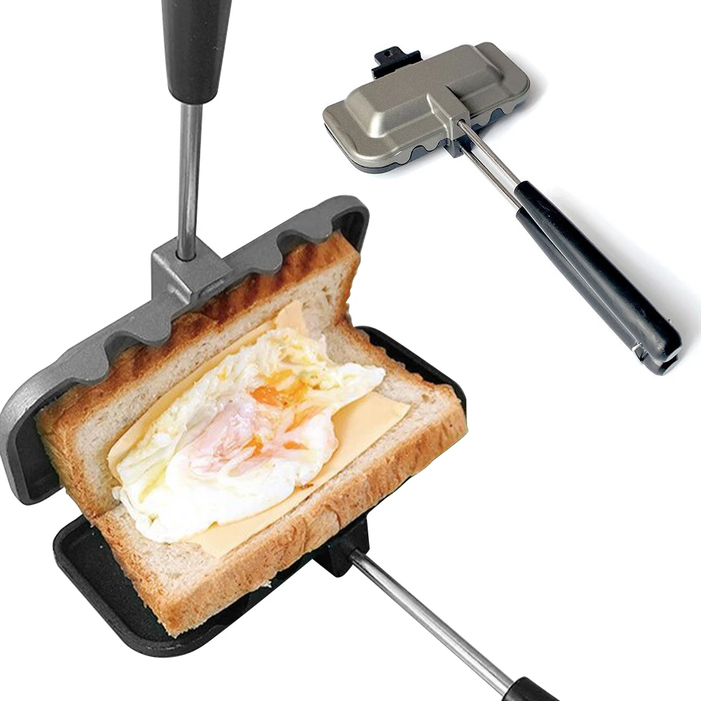 아침 식사 샌드위치 메이커, 양면 탈착식 샌드위치 베이킹 팬, 붙지 않는 프라이팬