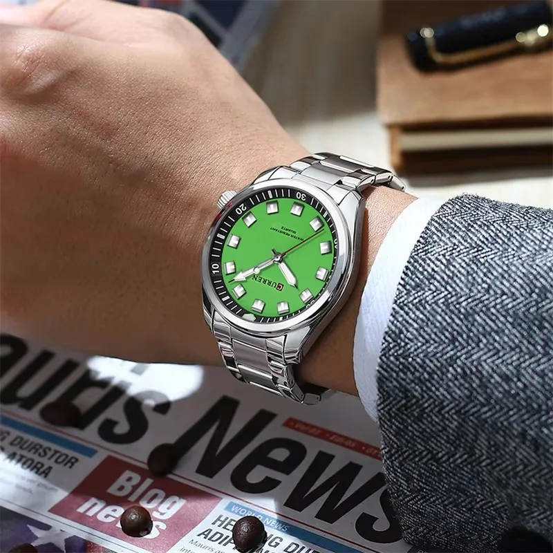 CURREN 8451 Simple Men's Quartz Watch Stainless Steel Strap Fashion Calendar Business Luminous Waterproof Man Casual Wristwatch 3
