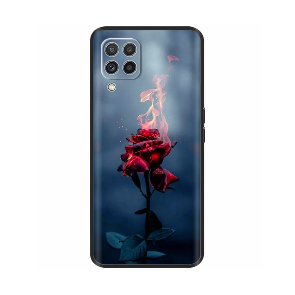 Floral Painted Silicone Protective Case - Elegant Bumper Cover