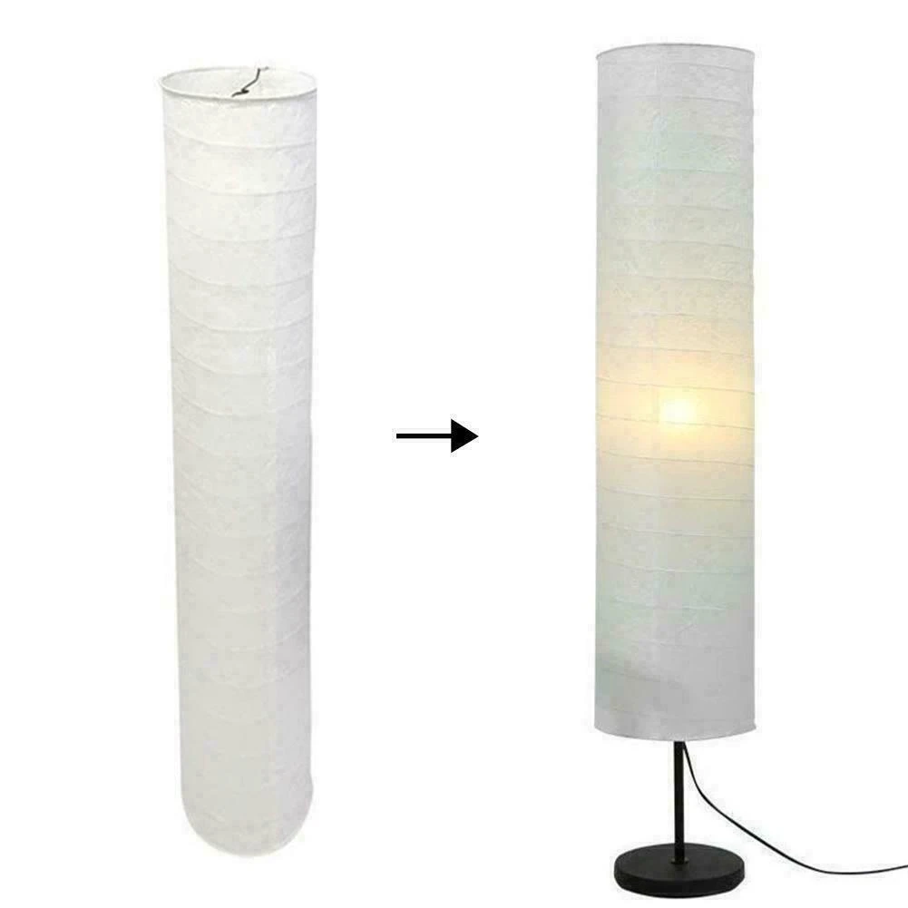 Ikea Handmade White Rice Paper Floor Lamp Shade Replacement, Selling