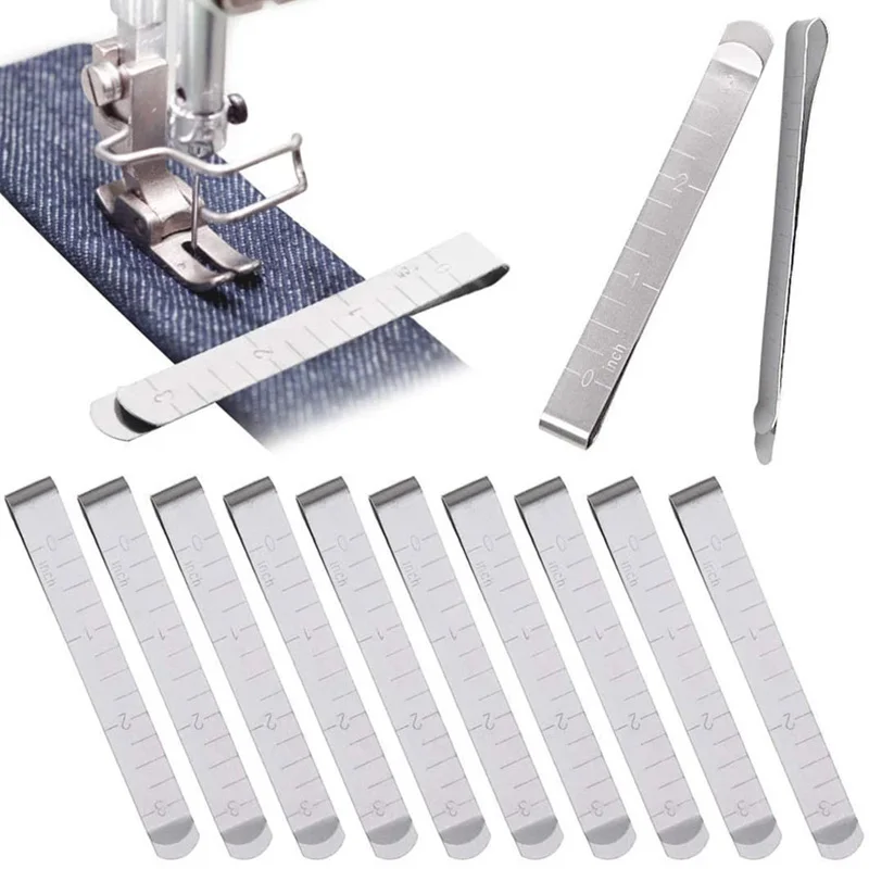 Stainless Steel Sewing Clip Hemming Clips 3 Inch Metal Sewing Crimping Clip Fabric Measuring